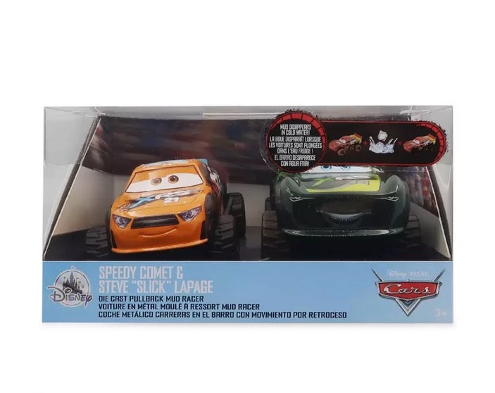 Disney Pullback Toy - Disney Cars - Speedy Comet & Steve "Slick" Lapage