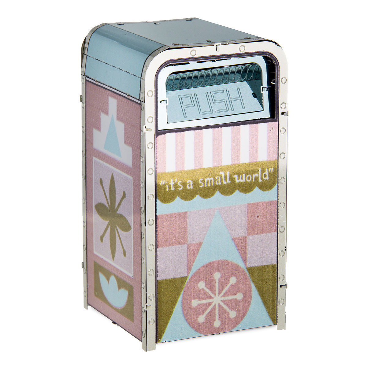  Disney 3D Model Kit - It's A Small World Trash Can - Metal