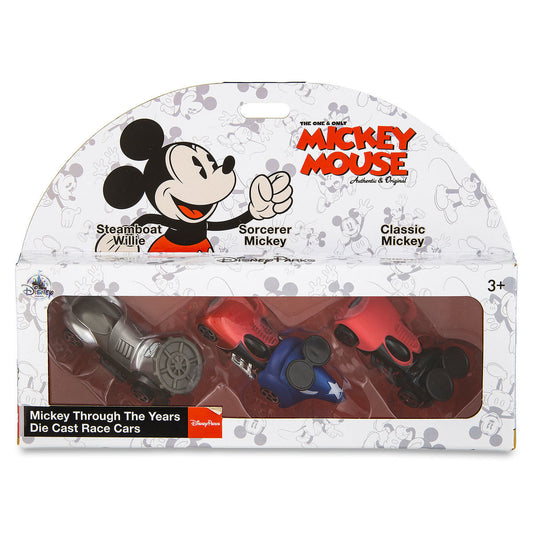  Disney Racers Die Cast Set - Mickey Mouse Through The Years