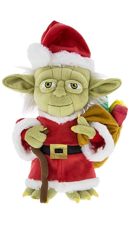  Disney Christmas Plush - Yoda And Santa - 9"