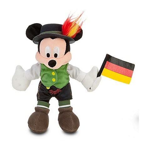  Disney Plush - World Showcase Mickey Mouse - Mini Bean Bag Plush -- Germany -- 8 1/2''