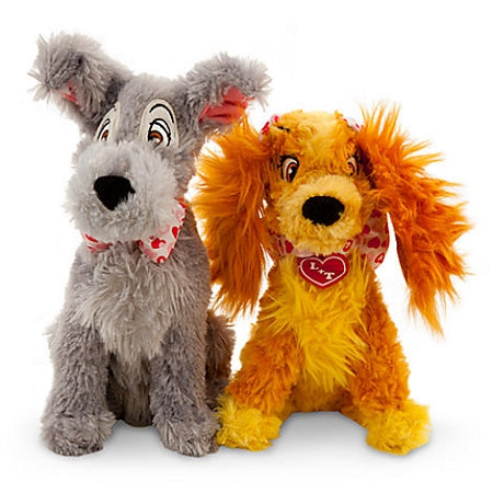  Disney Plush - Lady And The Tramp Plush Set - Valentine's Day
