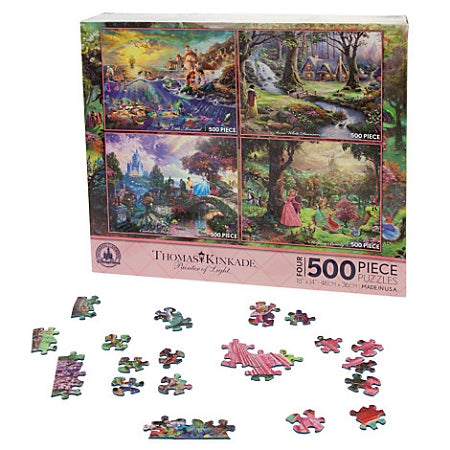  Disney Thomas Kinkade Puzzle Set - Princess Classics