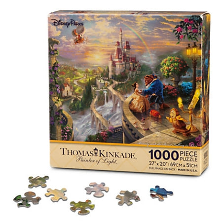  Disney Thomas Kinkade Puzzle - Beauty And The Beast - Falling In Love