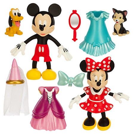  Disney Figurine Fashion Set - Mickey & Minnie - Deluxe Play Set