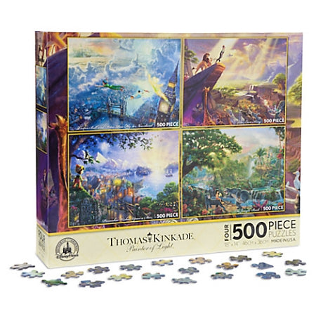  Disney Thomas Kinkade Puzzle Set - Disney Classics - 4 Set