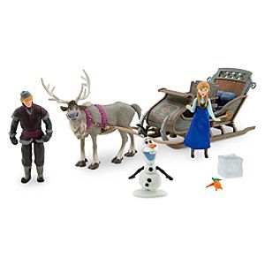  Disney Play Set - Frozen - Anna And Kristoff Sleigh Play Set