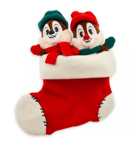  Disney Holiday Plush - Chip N Dale In Stocking