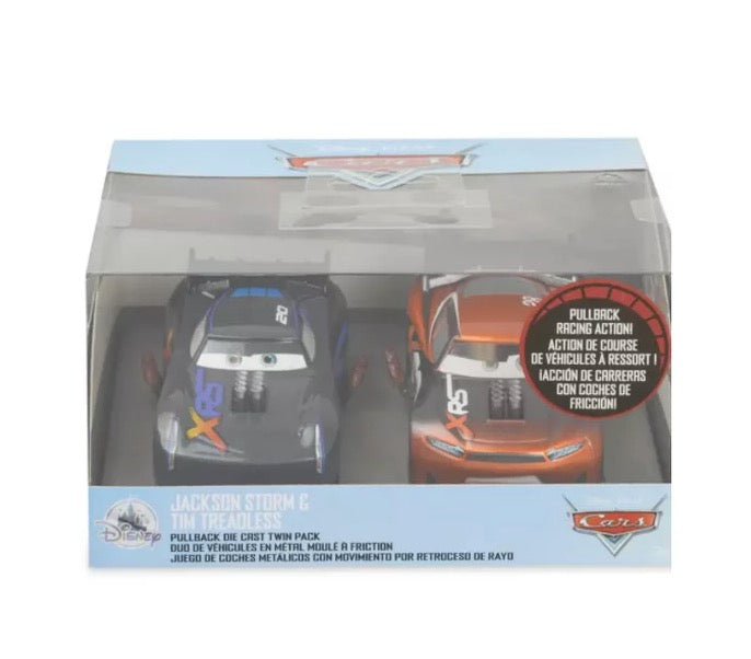  Disney Pullback Toy - Disney Cars - Jackson Storm & Tim Treadless