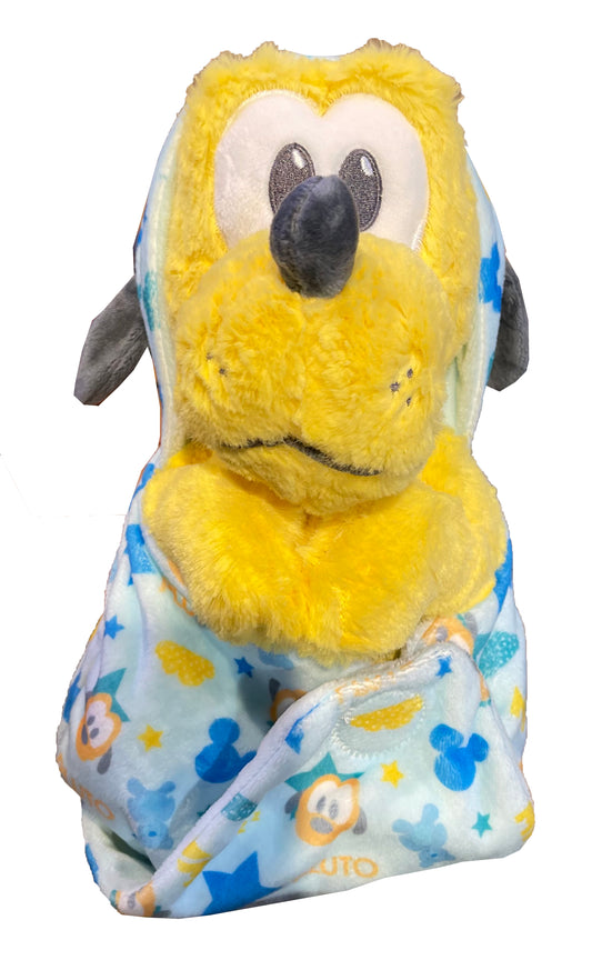  Disney Babies In Hooded Pouch Plush - Pluto - 10"