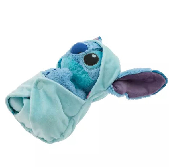  Disney Babies In Hooded Pouch Plush - Stitch - 10"