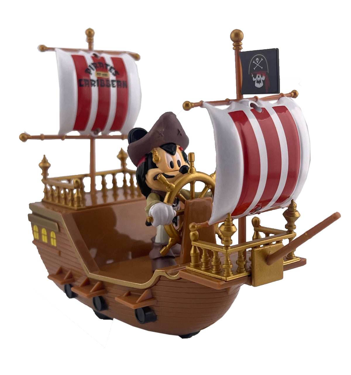  Disney Pullback Toy - Mickey Mouse On Pirate Ship