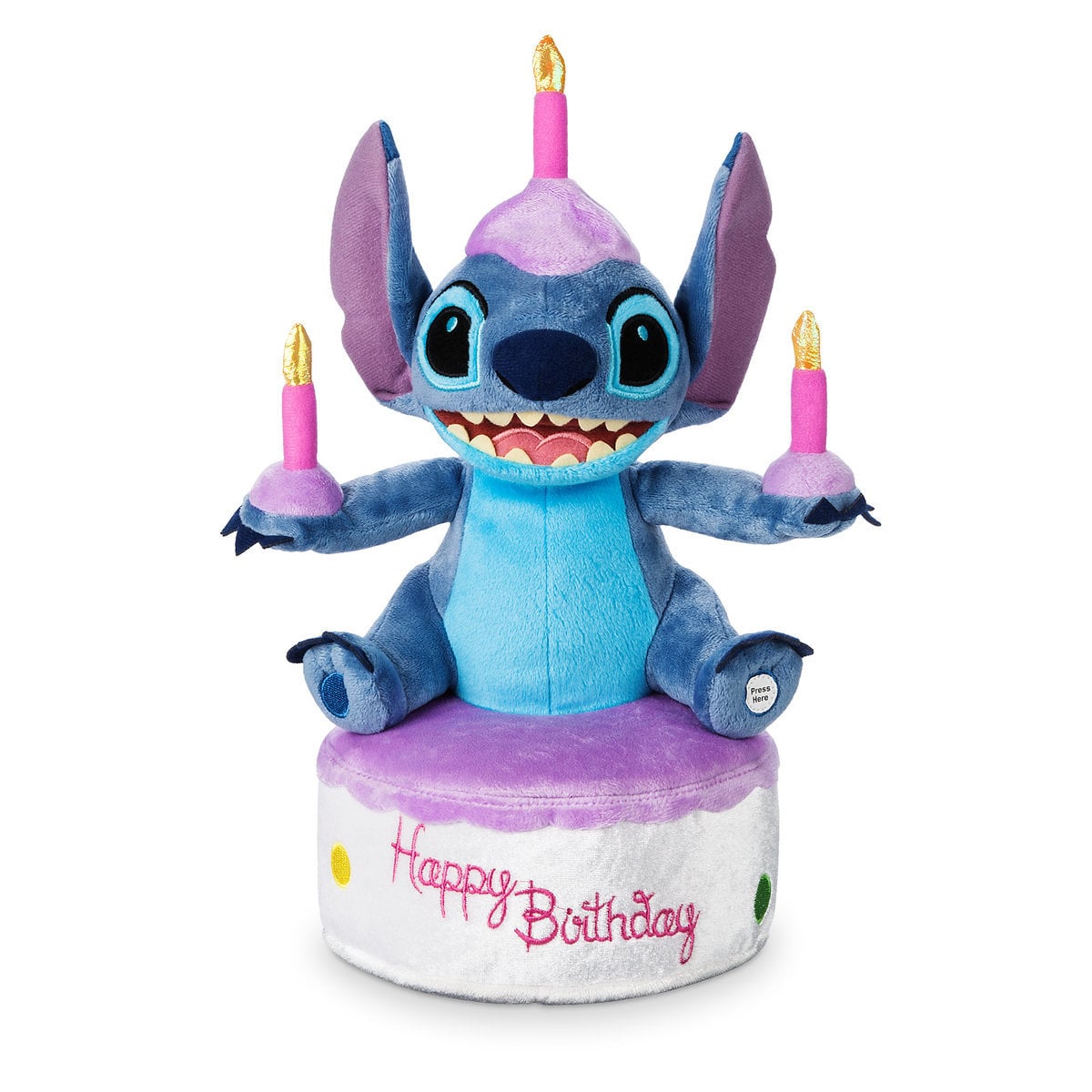  Disney Plush - Stitch Birthday Cake - Light-Up