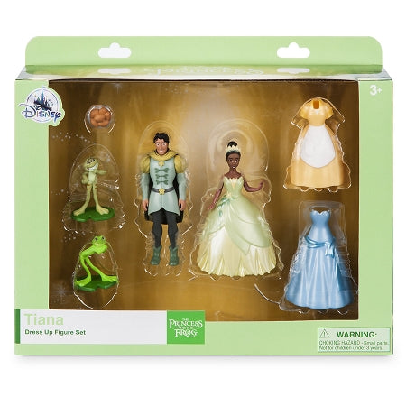  Disney Figure Set - Tiana Dress Up - Princess And The Frog