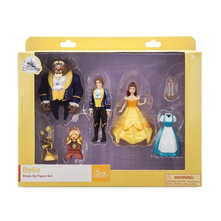  Disney Figure Set - Belle Dress Up - Beauty And The Beast