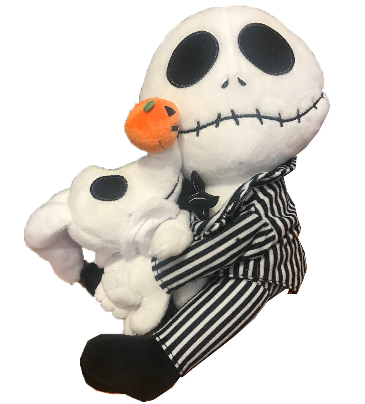 Disney Plush - Jack Skellington And Zero - Nightmare Before Christmas