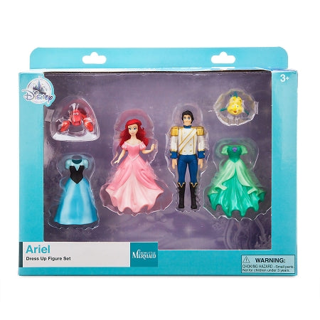  Disney Figure Set - Ariel Dress Up - The Little Mermaid