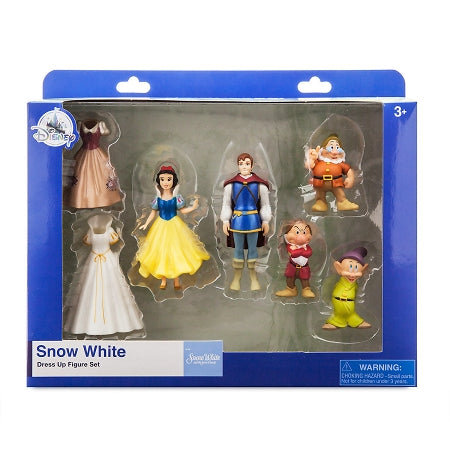  Disney Figure Set - Snow White Dress Up - Snow White And Dwarfs