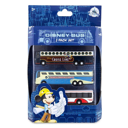  Disney Die Cast Bus Set - Walt Disney World Buses - 3-Pack