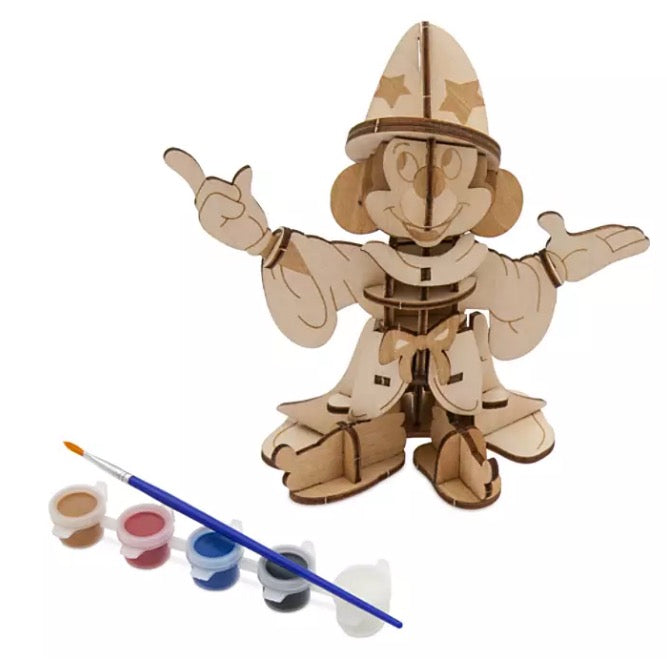  Disney Model And Paint Set - Ink & Paint - Sorcerer Mickey 3D - Wood