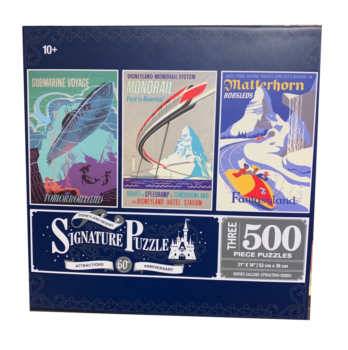  Disney Signature Puzzle Set - Disneyland Attractions - 60th Anniversary