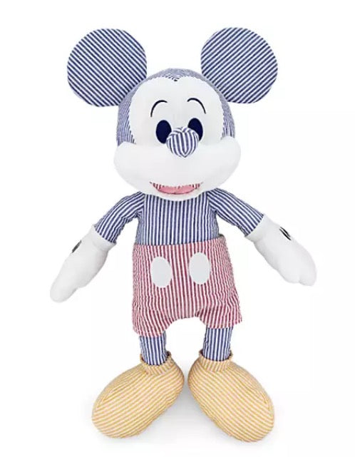  Disney Plush - Mickey Mouse Seersucker - 18 1/2"