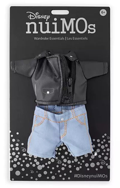  Disney NuiMOs Outfit - Black Faux Leather Jacket And Denim Pants